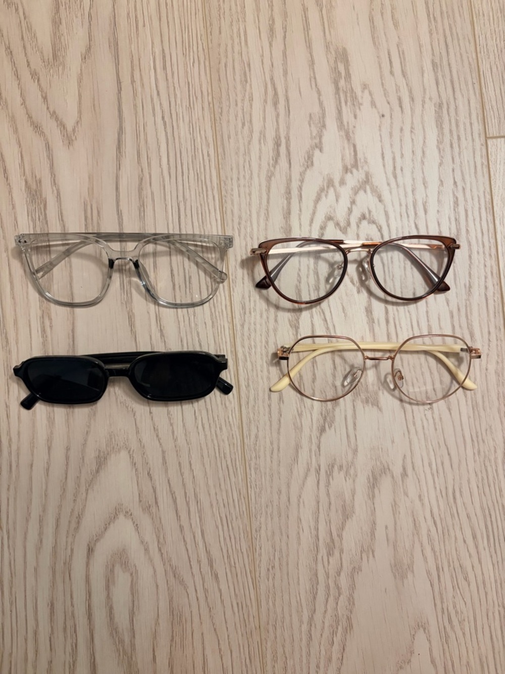 4pc Fashion Glasses Bundle | Clear Styling Lenses & Trendy Sunglasses